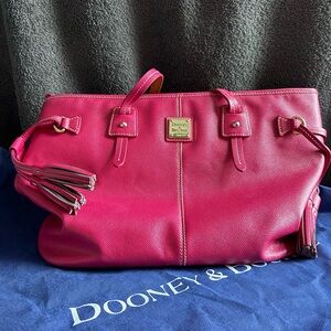 Dooney & Bourke Pink Leather Tote Bag